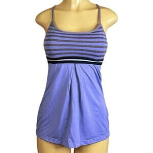 Lucy Power Purple Crossback Tank Top Sports Bra SZ XS